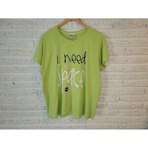 NASA Kennedy Center Adult Top Extra Large XL Tee Green I Need Space NOV143XE